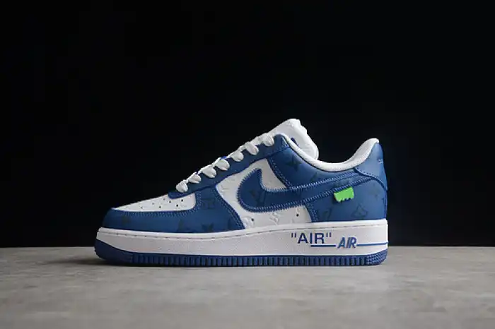 Boostmaster lin Louis Vuitton Nike Air Force 1 Low By Virgil Abloh White Royal 0123