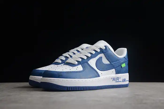 Boostmaster lin Louis Vuitton Nike Air Force 1 Low By Virgil Abloh White Royal 0123