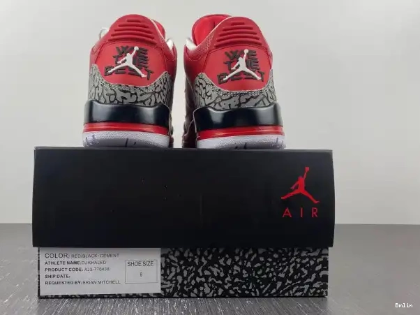 Bmlin 3 Air Jordan Retro DJ Khaled Grateful AJ3-770438 0216