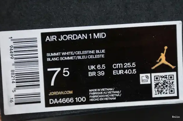 Boostmaster lin Air Jordan DA4666-100 Textures Blue Mixed 1 Mid 0223