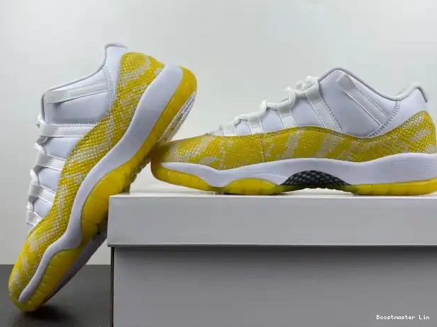 Boostmaster lin Jordan 11 Air Snakeskin Yellow AH7860-107 WMNS Low 0225