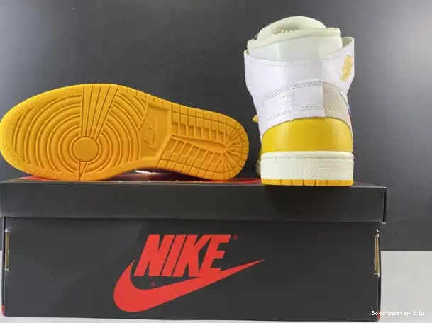 Bmlin shoes NRG Air x Powder Jordan Yellow-Cone 1 White AQ0818-149 Off-White Dark 0223