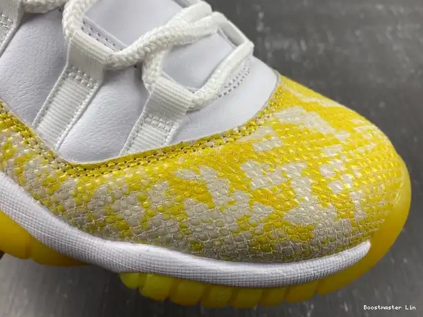 Boostmaster lin Jordan 11 Air Snakeskin Yellow AH7860-107 WMNS Low 0225