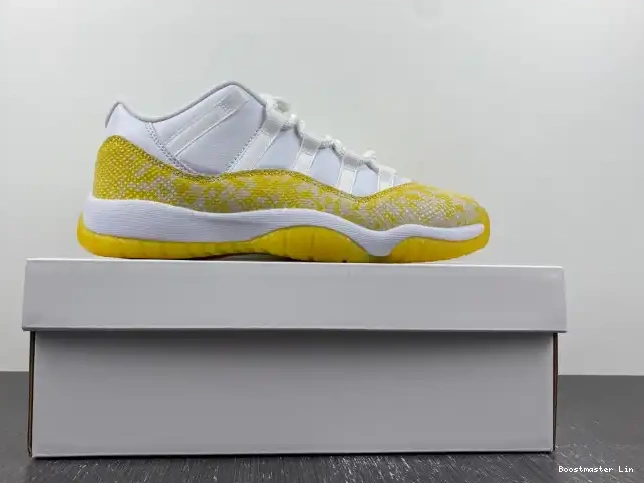 Boostmaster lin Jordan 11 Air Snakeskin Yellow AH7860-107 WMNS Low 0225