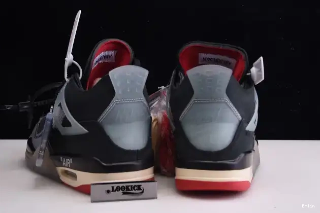 Bmlin shoes x Jordan Off White Air 4 Retro CV9388-001 Bred 0210