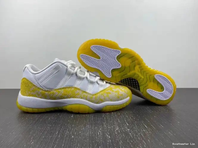 Boostmaster lin Jordan 11 Air Snakeskin Yellow AH7860-107 WMNS Low 0225