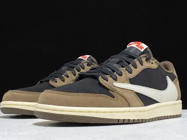 Bmlin shoes x Dark Jordan Low Air 1 Travis SP OG CQ4277-001 Scott Mocha 0221