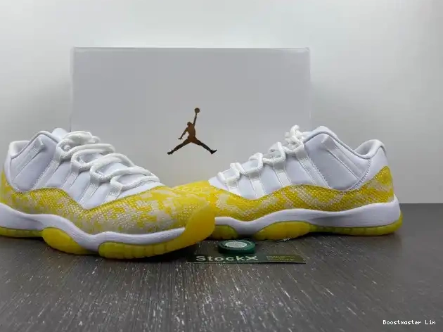 Boostmaster lin Jordan 11 Air Snakeskin Yellow AH7860-107 WMNS Low 0225