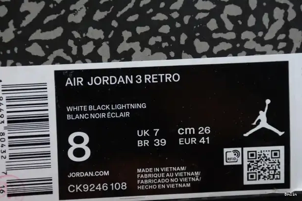 Bmlin (W) 3 LASER AIR ORANGE RETRO CK9246-108 JORDAN 0221