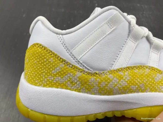 Boostmaster lin Jordan 11 Air Snakeskin Yellow AH7860-107 WMNS Low 0225