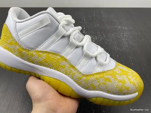 Boostmaster lin Jordan 11 Air Snakeskin Yellow AH7860-107 WMNS Low 0225