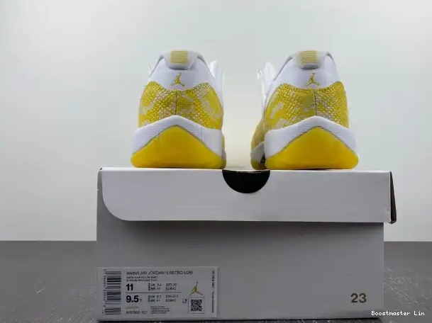 Boostmaster lin Jordan 11 Air Snakeskin Yellow AH7860-107 WMNS Low 0225